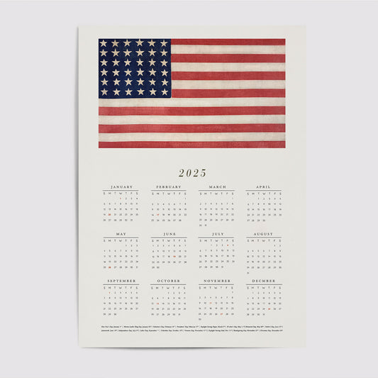 2025 "Old Glory" Oversized Calendar