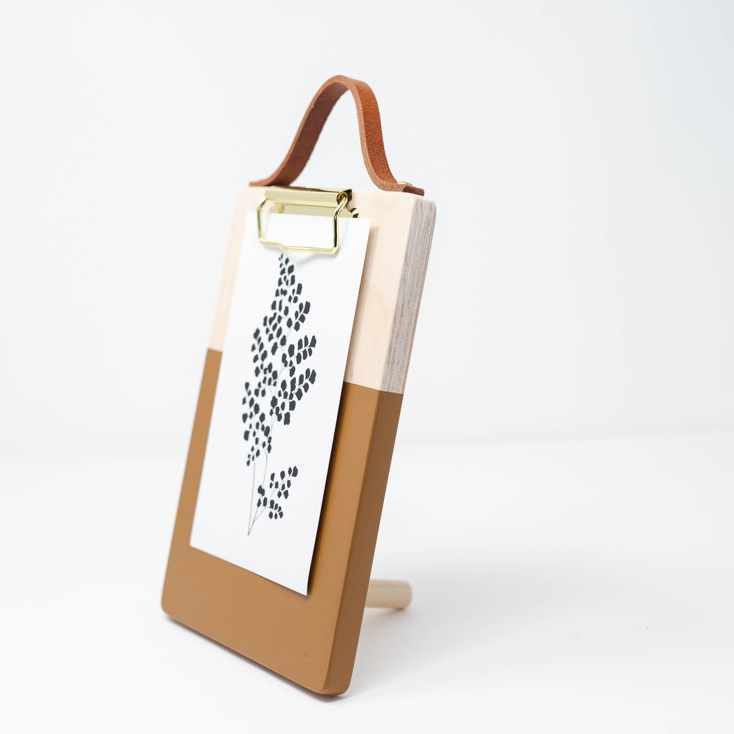 Standalone Handpainted Clipboard With Leather Strap