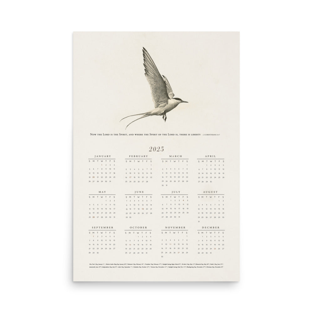 2025 "Liberty" Oversized Wall Calendar