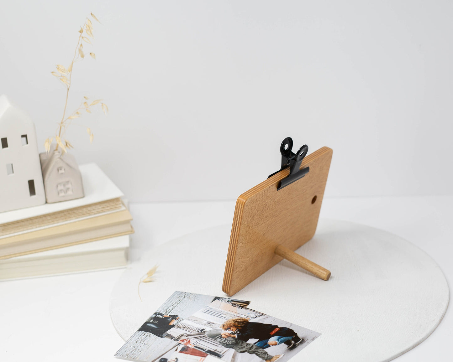 5" x 7" Wooden Clipboard, Photo Stand, Removable Stand