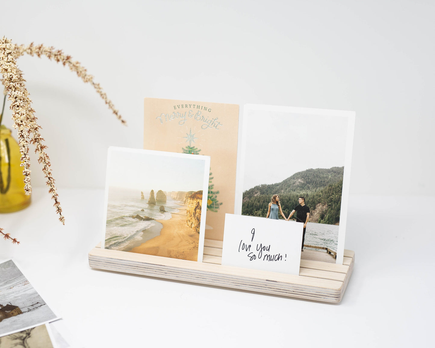 Multi card Wooden Photo Stand