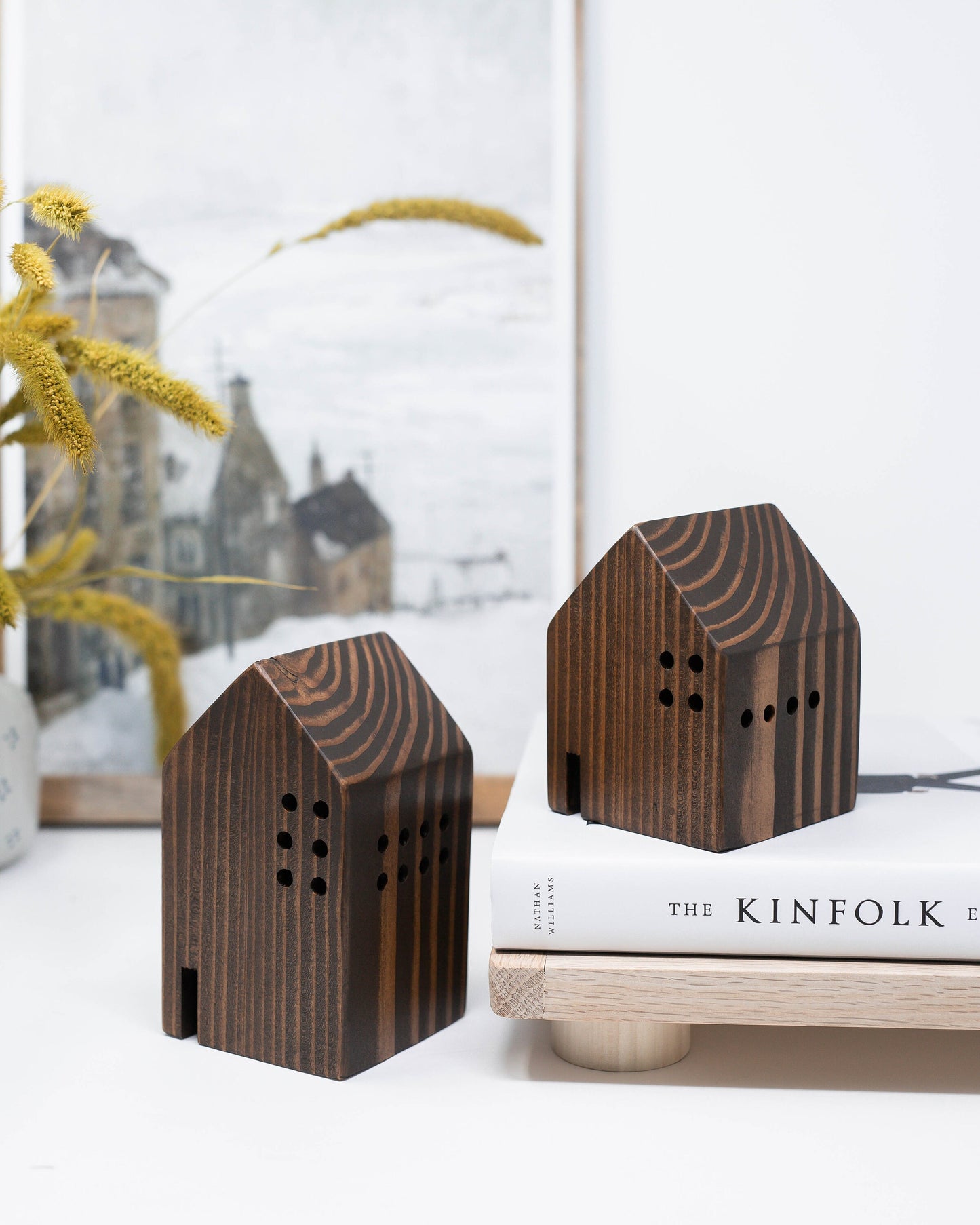 Large Handcrafted Wooden Houses | Set of 2