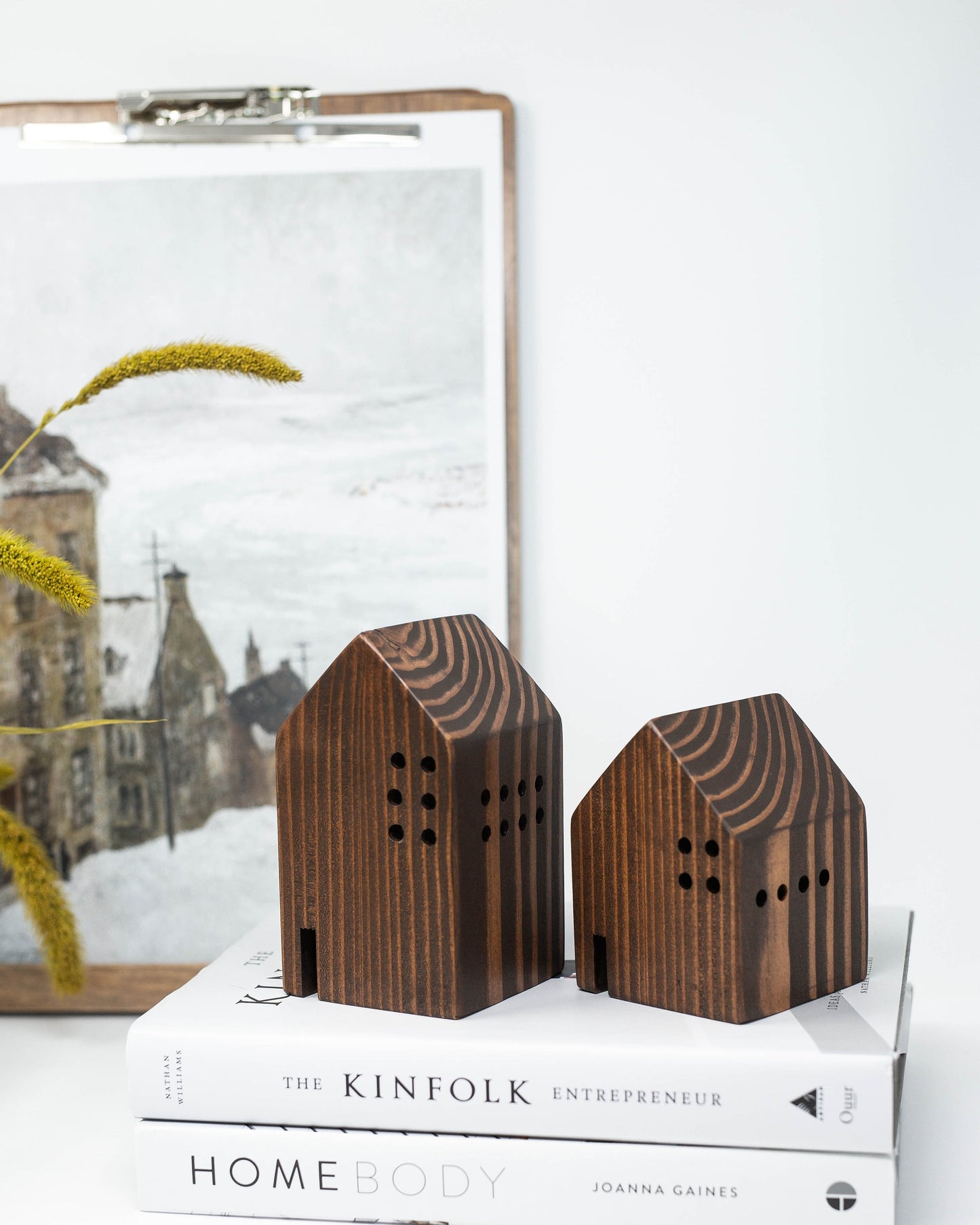 Large Handcrafted Wooden Houses | Set of 2